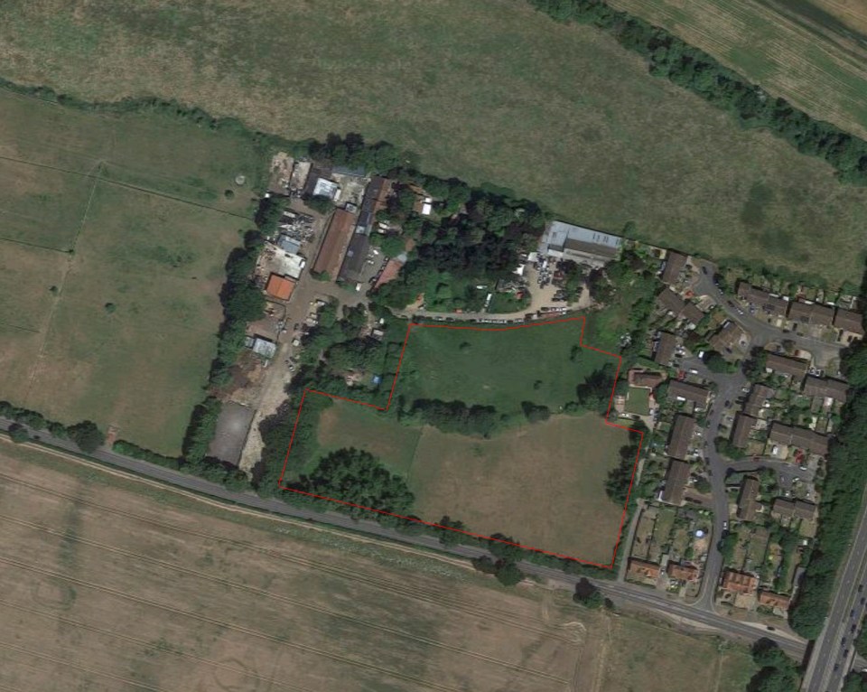The red outline shows the five-acre paddock nestled in between the exclusive boys' boarding school