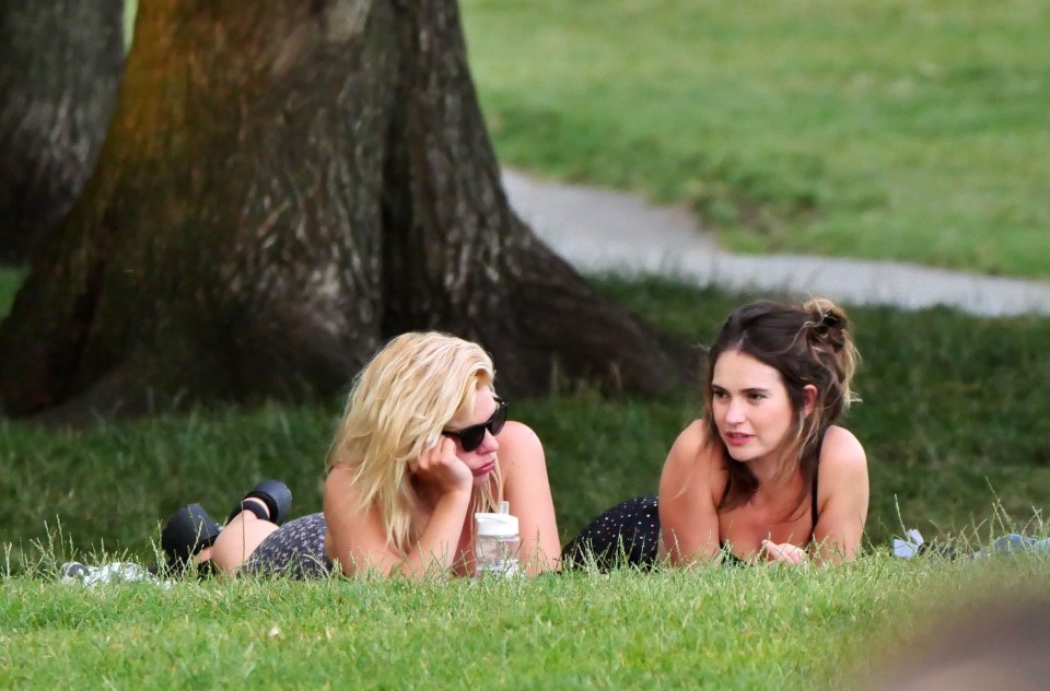 They made the most of the glorious weather in North London's posh Primrose Hill park