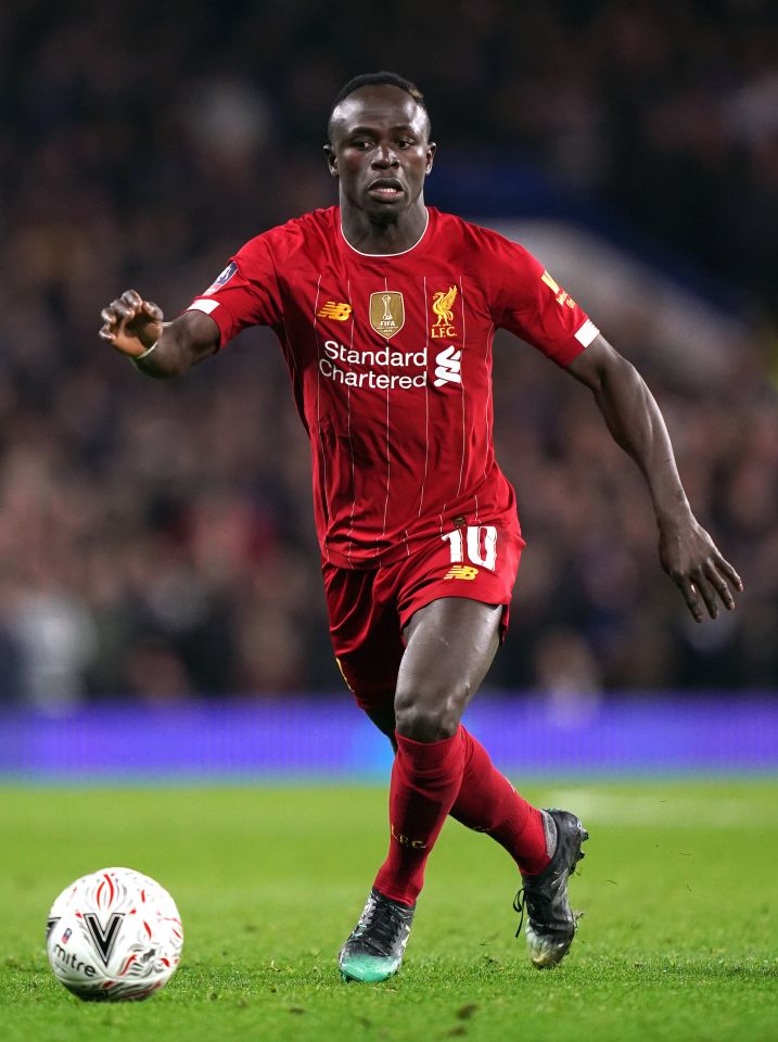 Sadio Mane in his Liverpool kit