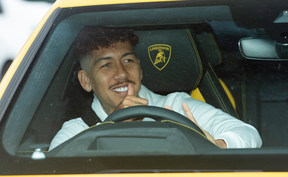 Firmino's Lamborghini is believed to cost a staggering £250,000