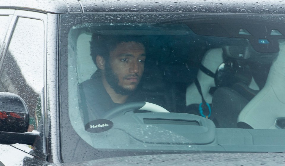 Centre-back Joe Gomez looks sombre arriving for training