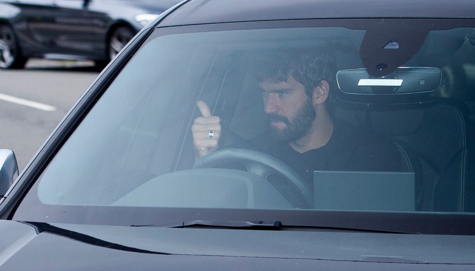 Liverpool's goalkeeper Alisson Becker on Sunday 