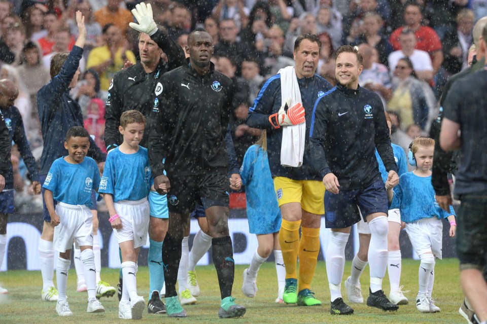 Usain Bolt and Olly Murs will hopefully be captains at this year's Soccer Aid