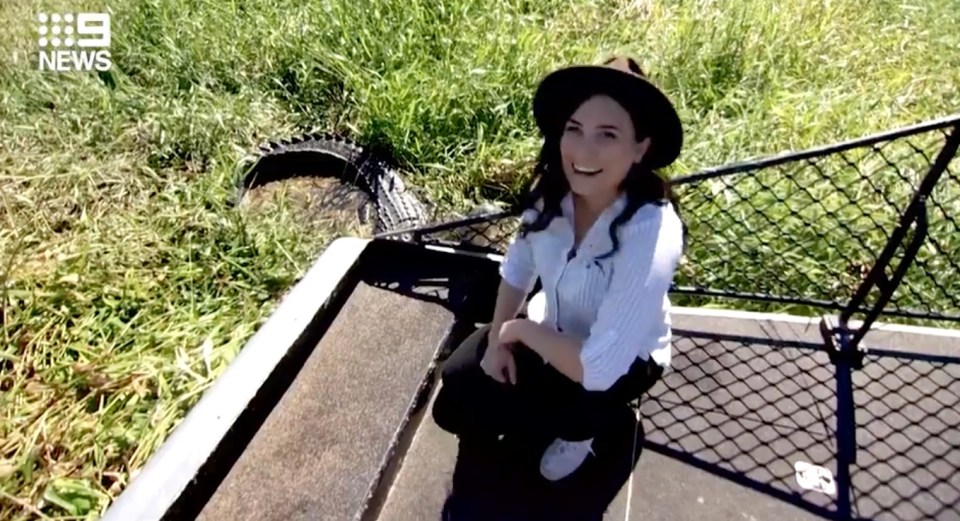 Zarisha had been all smiles before the crocodile attacked
