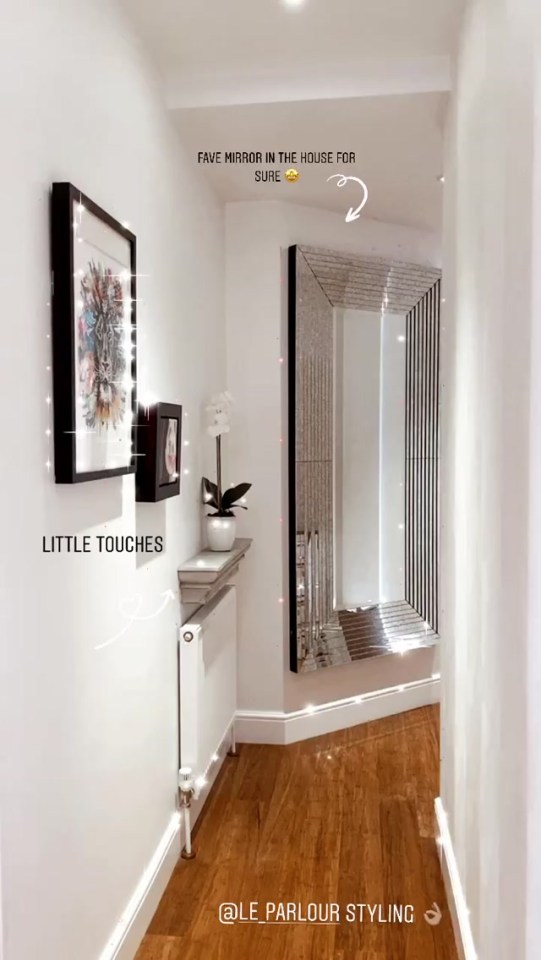  Gabby showed fans her favourite mirror in her house