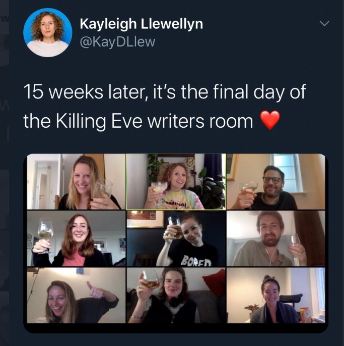 A deleted tweet showing the all-white Killing Eve writing team