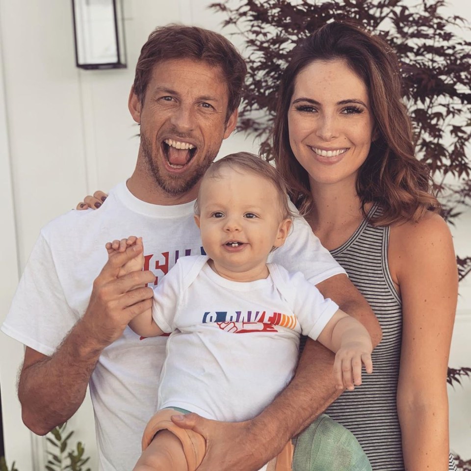 Jenson Button and Brittny Ward previously welcomed son Hendrix in 2019