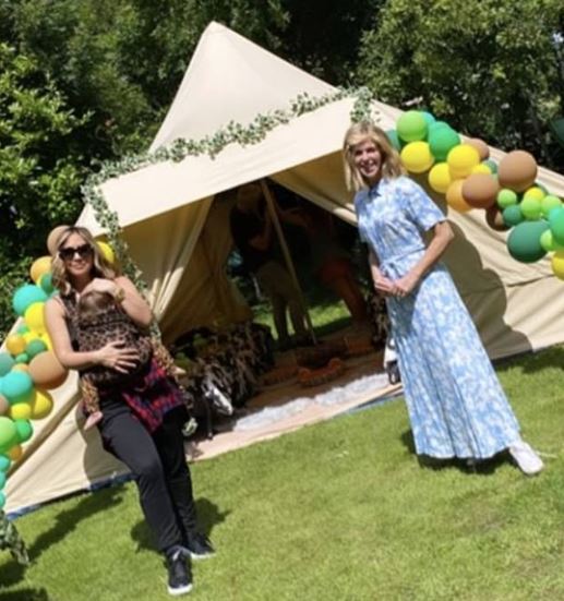 Kate Garraway enlisted the help of pal Myleene Klass today as she threw son Billy a garden party for his 11th birthday