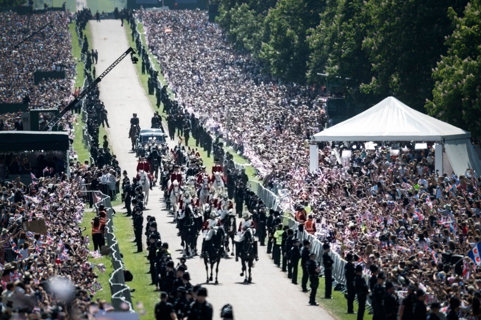 Thousands of people turned out to catch a glimpse of the royal couple