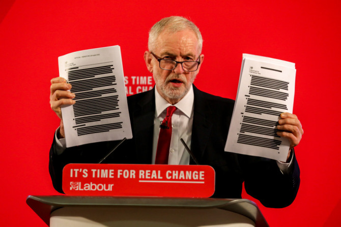 Corbyn used the papers to smear the Tories. The government says the leaked docs were 'amplified' by 'Russian actors'