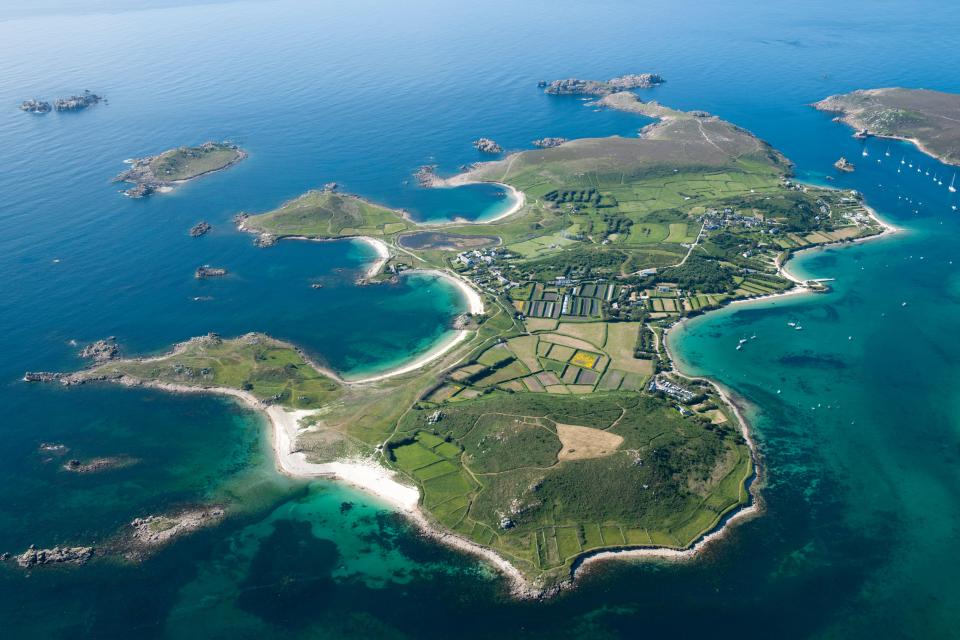 Kate and William chose to stay in the UK instead of travelling abroad due to not wanting to lose their ability to work due to potential quarantine rules. Pictured Bryher, Isles of Scilly