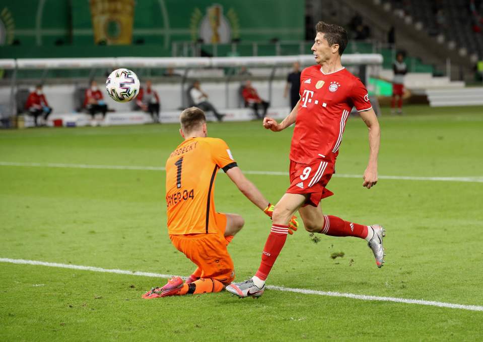 The polish striker is now on 51 goals for the season after his brace against Leverkusen