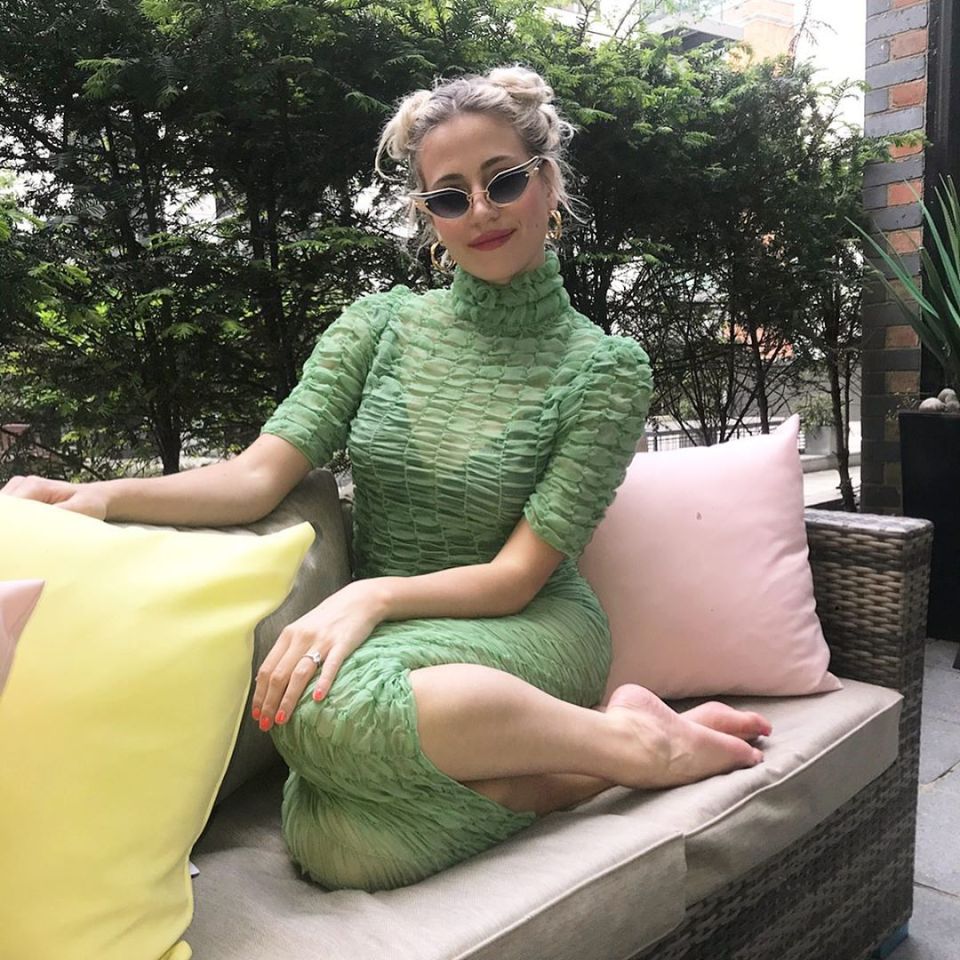 The outdoor patio is perfect for fashion shoots