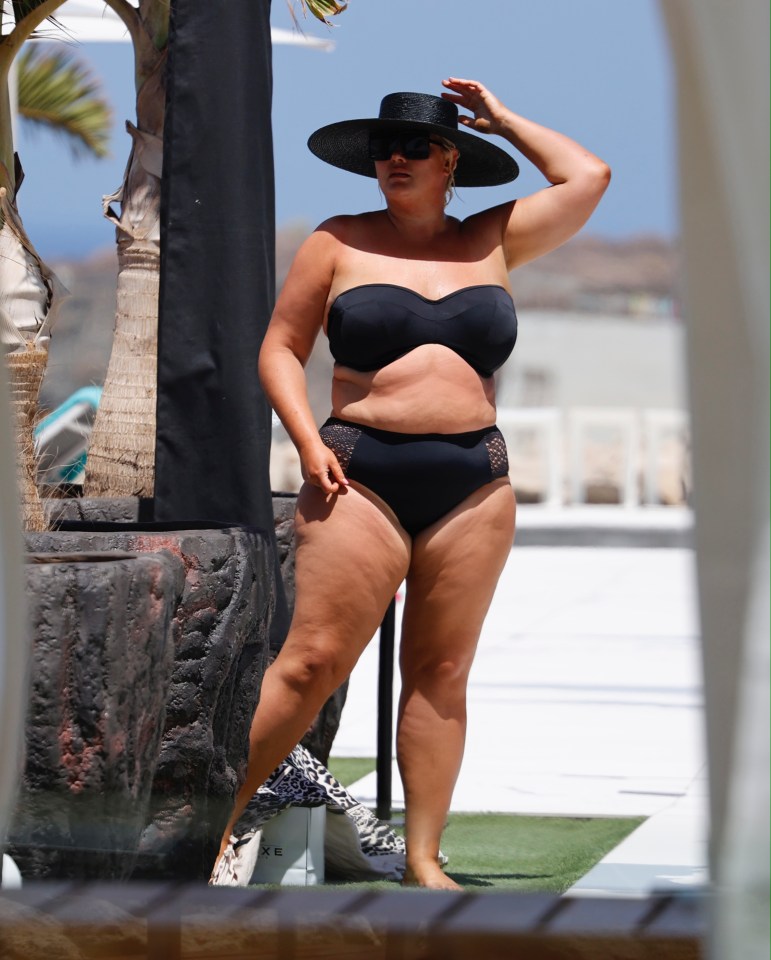 Gemma showed off her weight loss in a black bikini