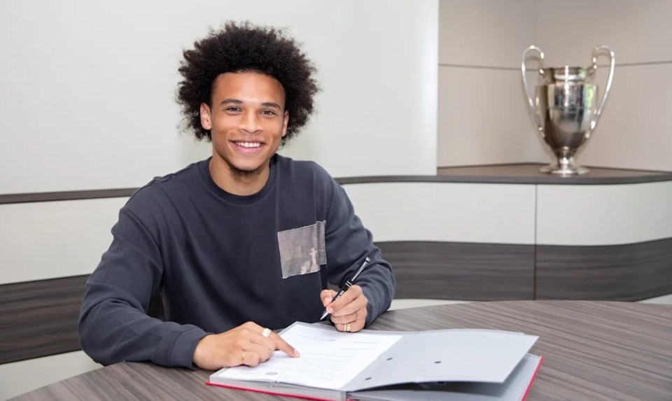 Sane signed his Bayern deal on Thursday
