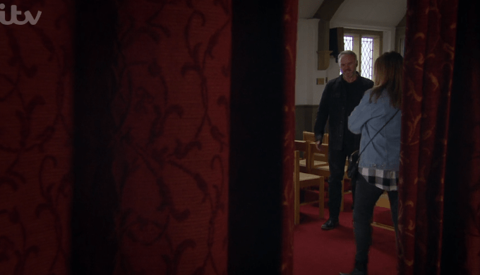 Harriet makes Malone leave the church