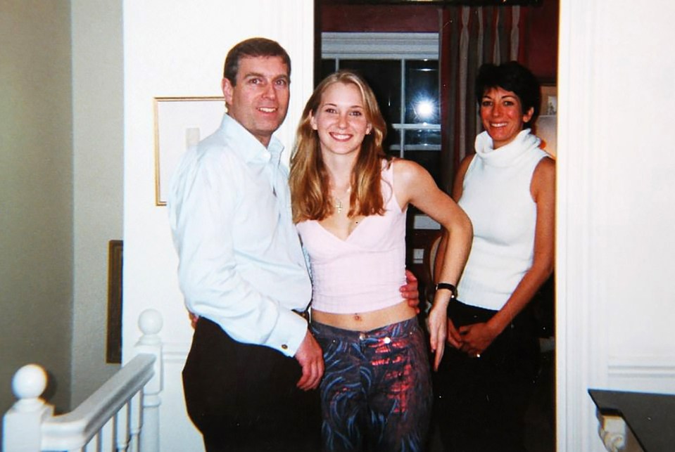 The pair were invited on a private tour by Maxwell’s pal Prince Andrew, pictured with Virginia Roberts