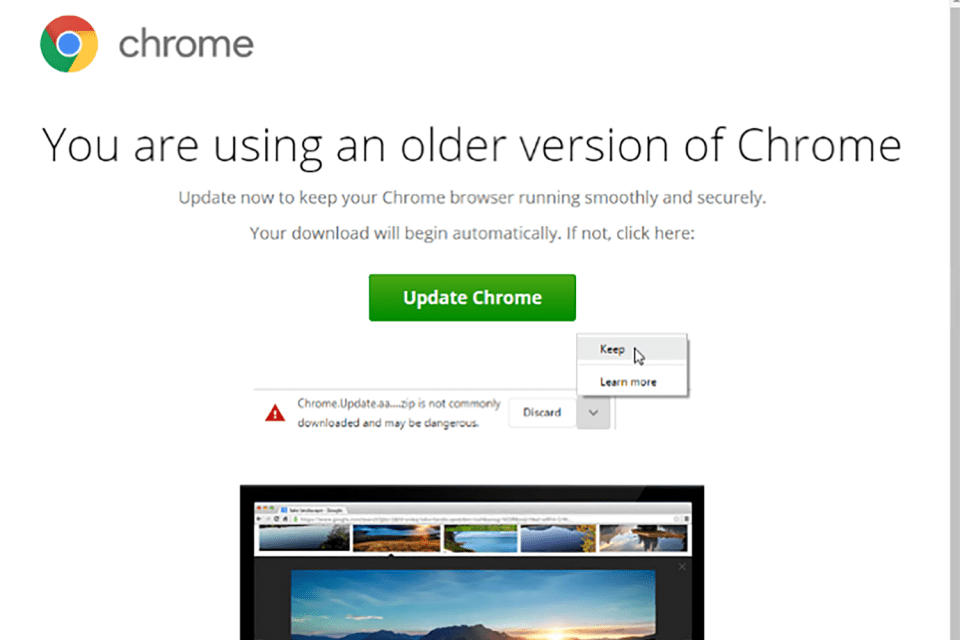 Don't fall for this Google Chrome scam