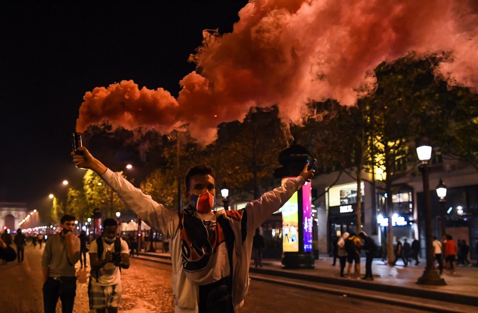 PSG fans took to the streets after their team lost the Champions League final