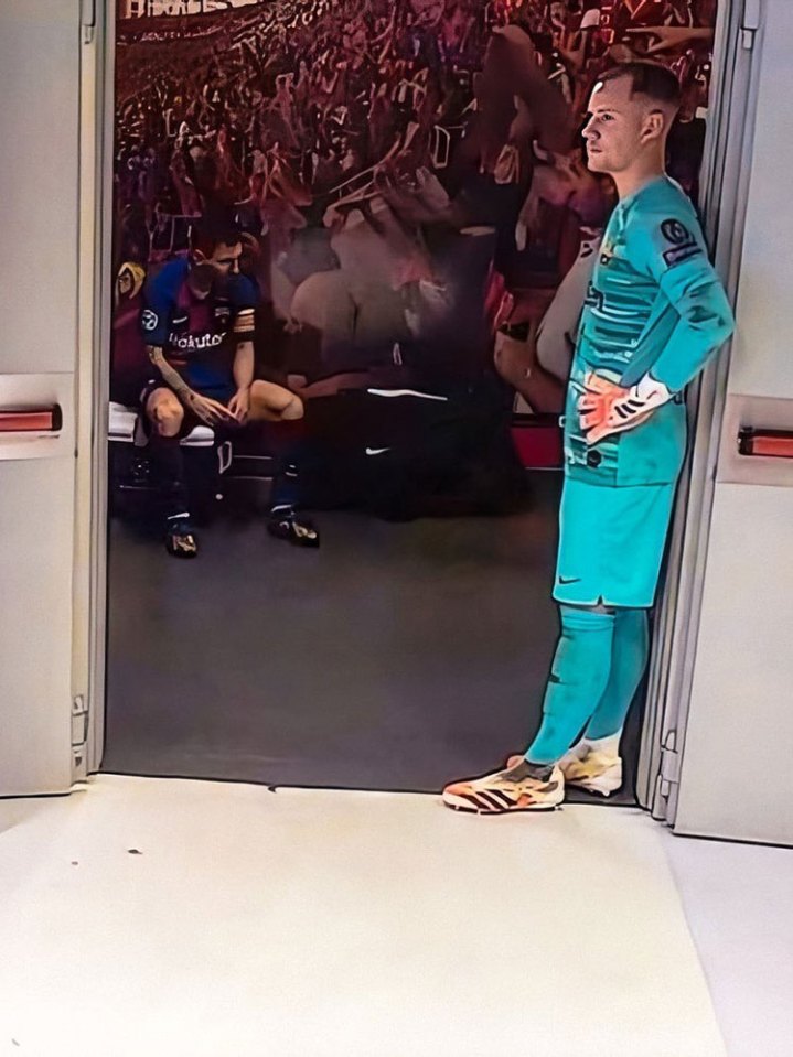 Lionel Messi looked lost for words after the devastating defeat 