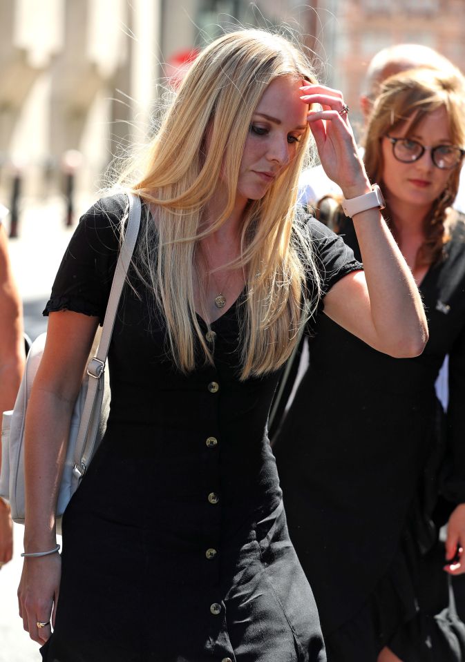 Lissie Harper outside the Old Bailey