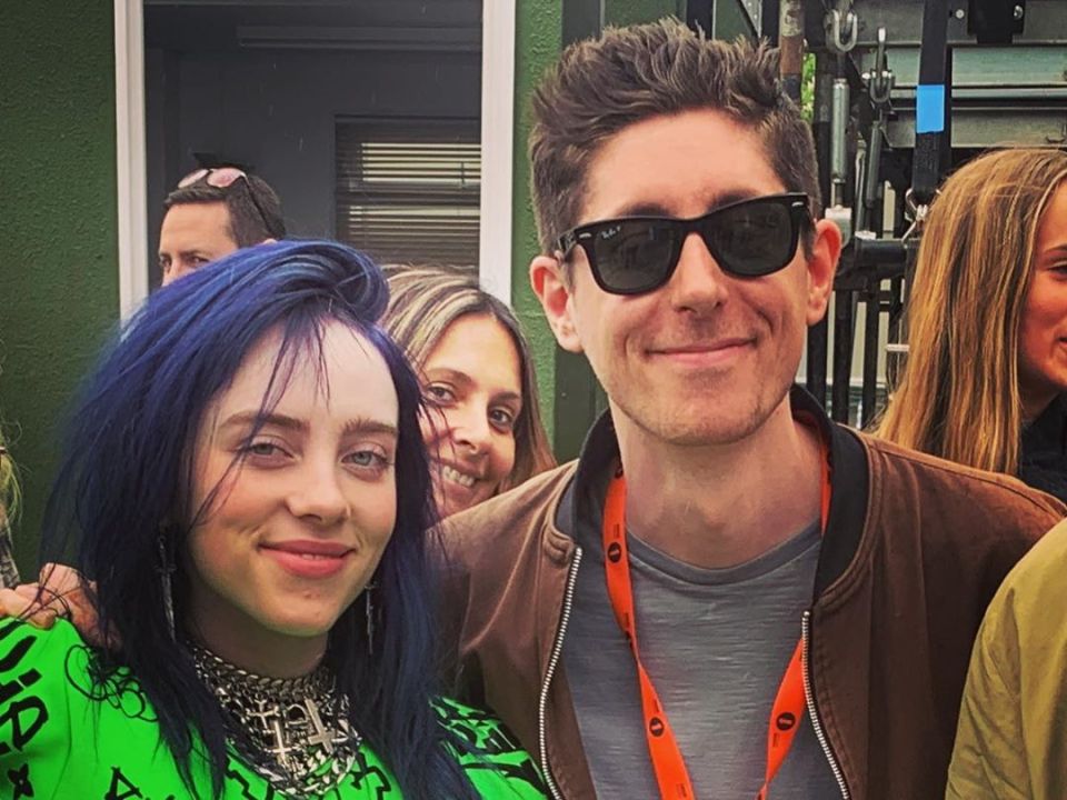 Matt, seen here with Billie Eilish, is in charge of Radio 1's music