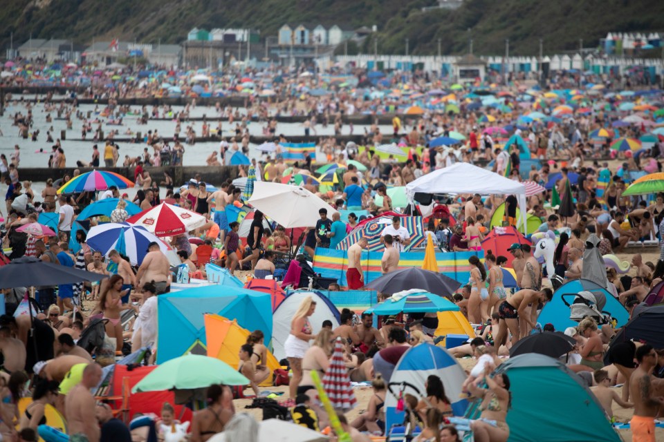 Overnight campers took the best spots on beach