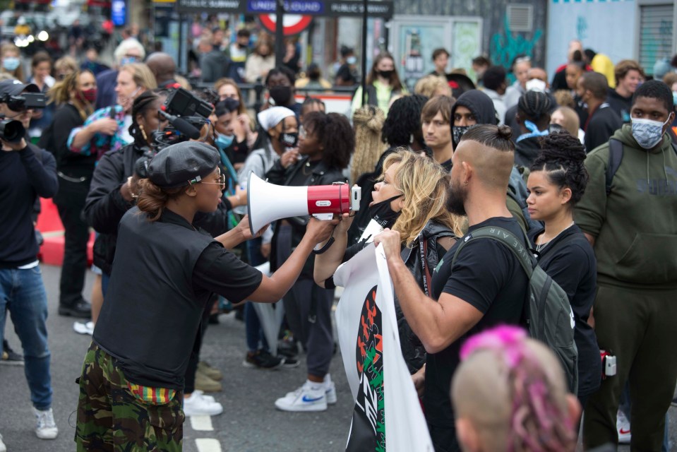 Organisers said: 'We are taking back control of our heritage out of the hands of our oppressors'