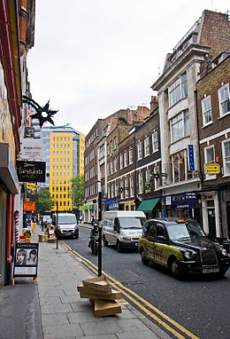 The London scenes were shot in 50 different locations, including Denmark Street and Soho Square