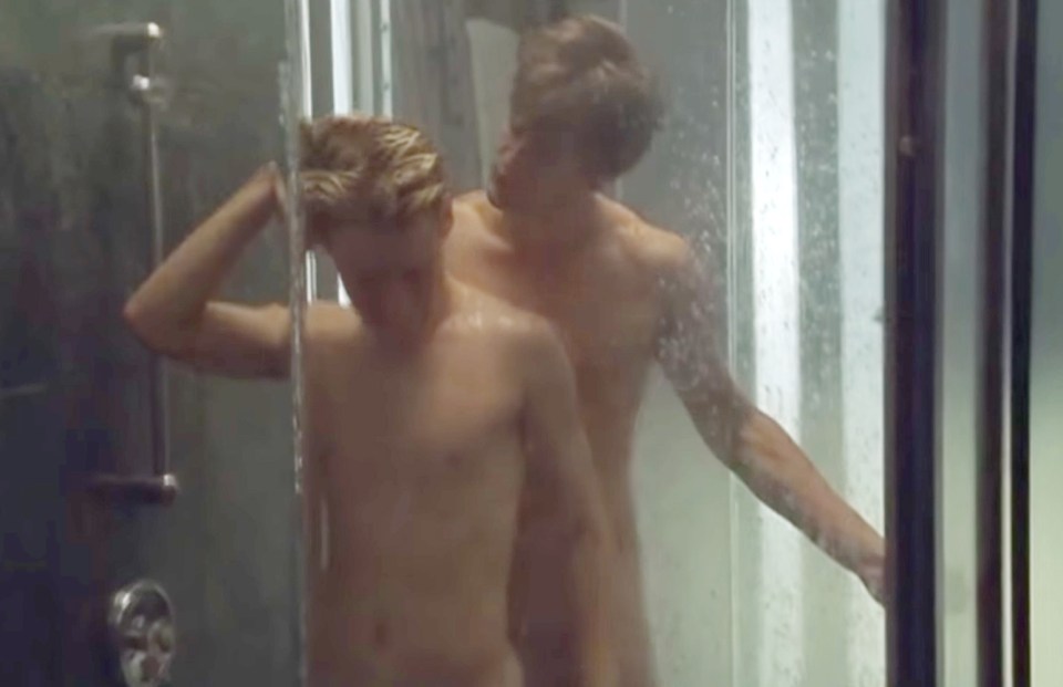 The US-Canadian series features a raunchy shower scene between Justin Taylor (Randy Harrison) and Brian Kinney (Gale Harold)