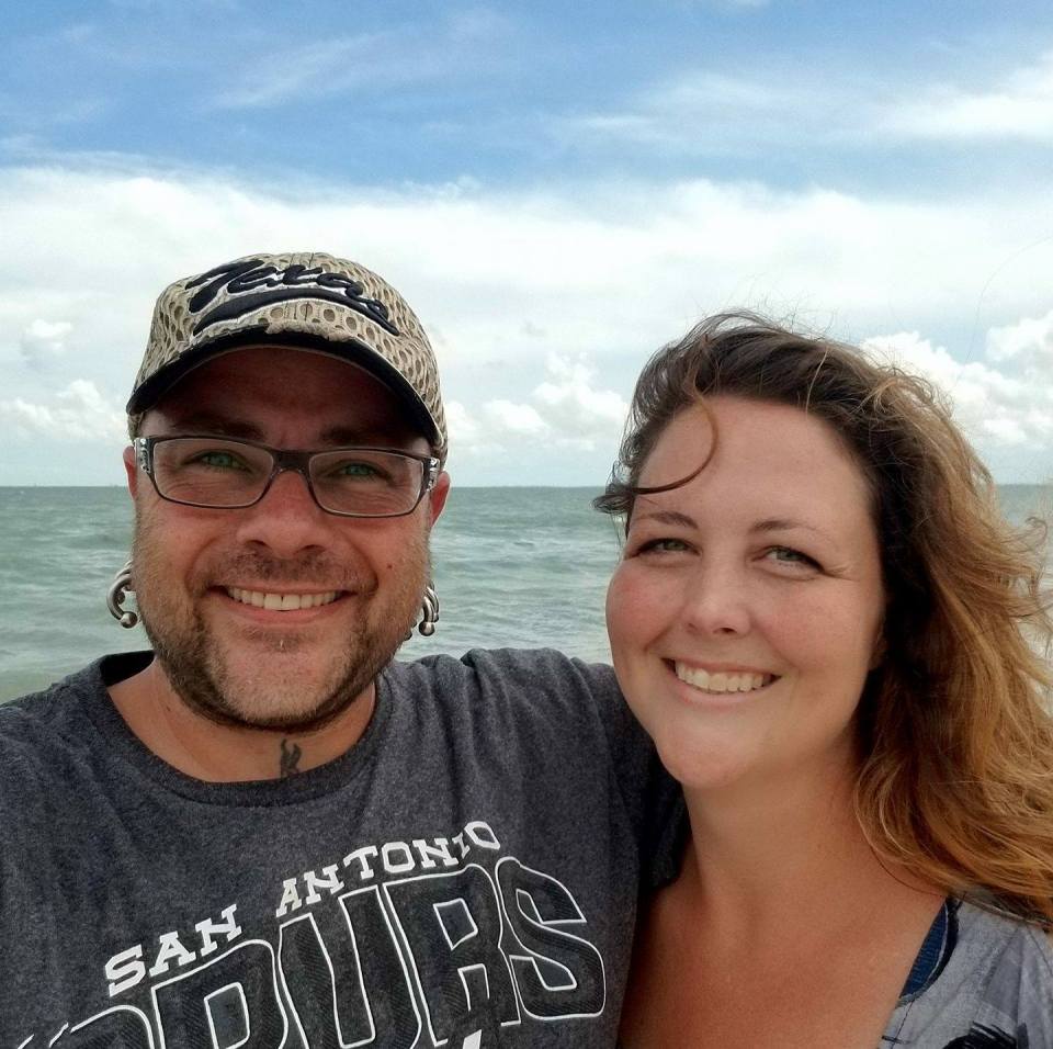 Milo Sutcliffe with wife Jennifer, who was with him during his terrifying rattlesnake attack