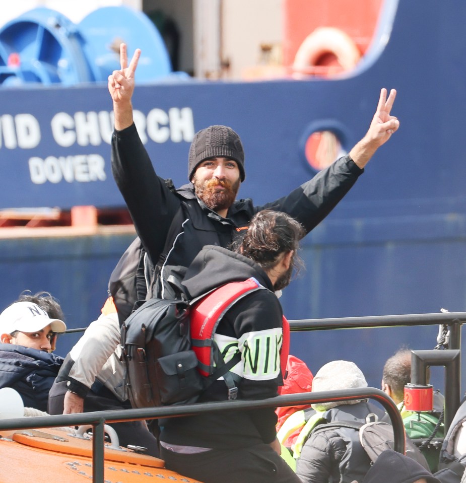 Migrants landing in Dover today 