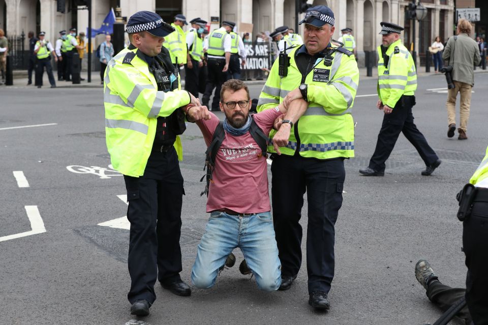Extinction Rebellion activists have been held on suspicion of obstructing the highway
