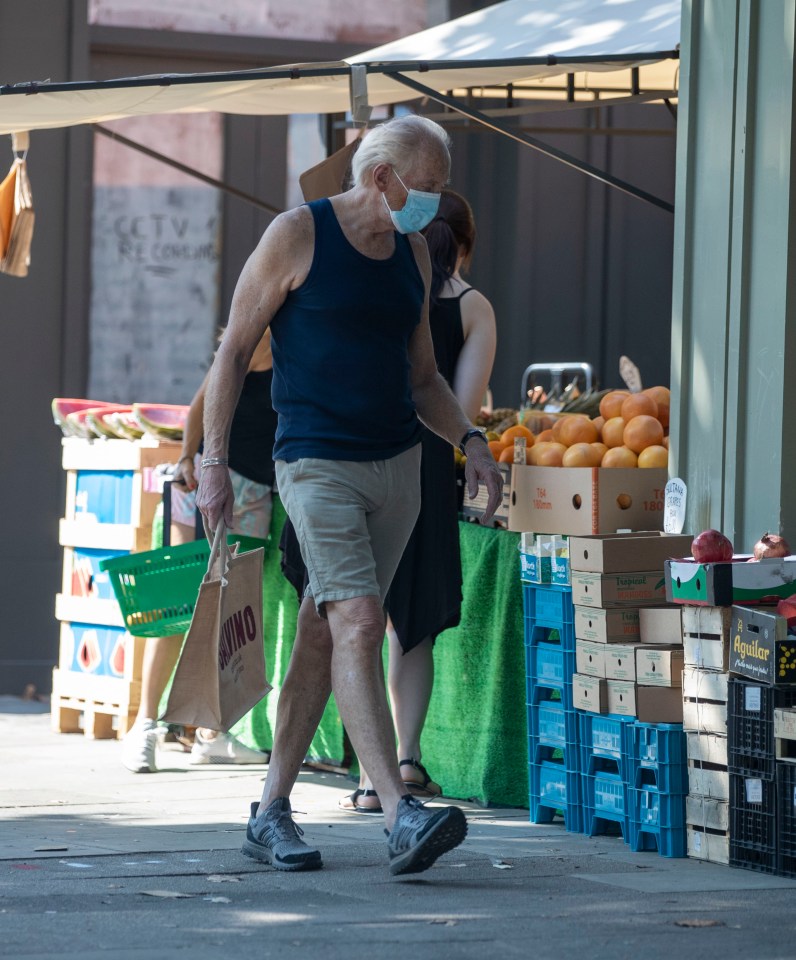 They picked up groceries from a market stall