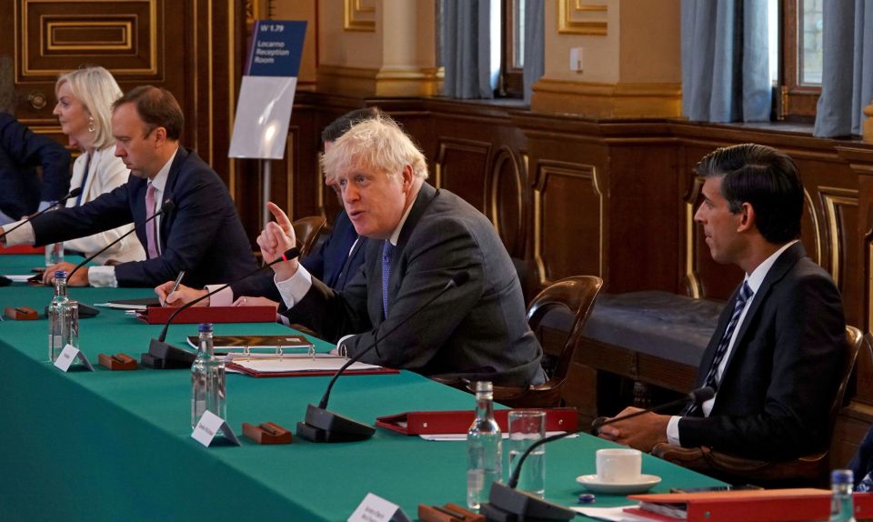 The Chancellor and PM at a Cabinet meeting this week