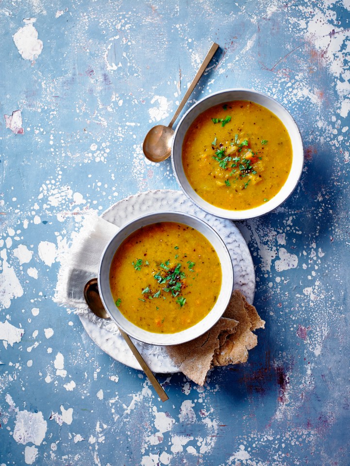 A vegetable soup and wholemeal pitta will be Friday's lunch