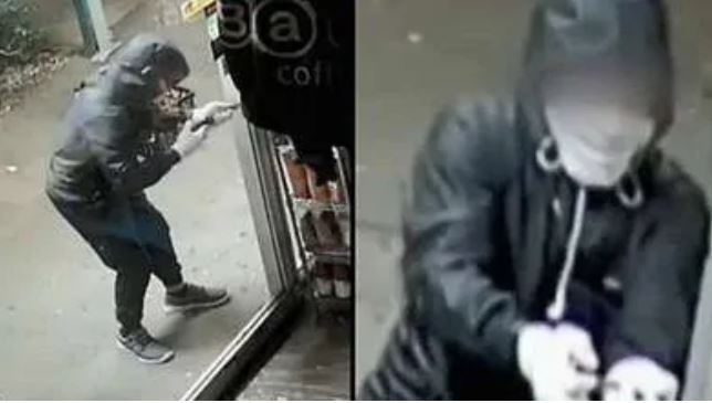 CCTV footage showed Agostino wearing a face mask prising open a door 