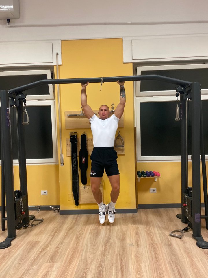 McGregor during a strength and conditioning session 