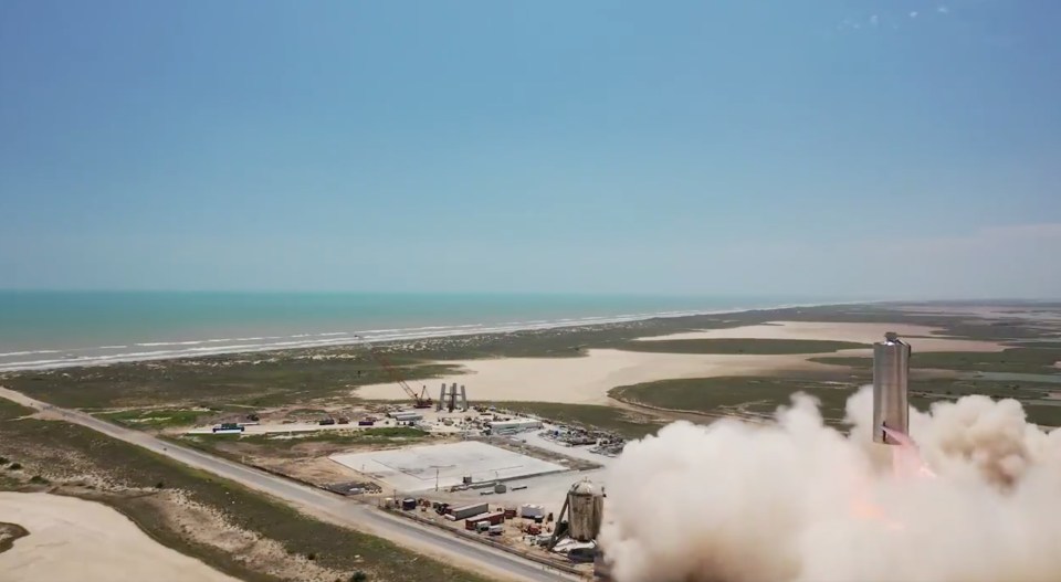 The rocket blasted off from one launch pad