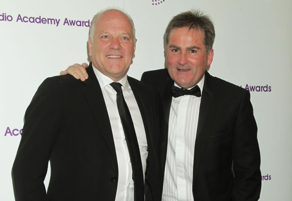 The beIN Sports presenter Richard Keys (right) with co-presenter Andy Gray