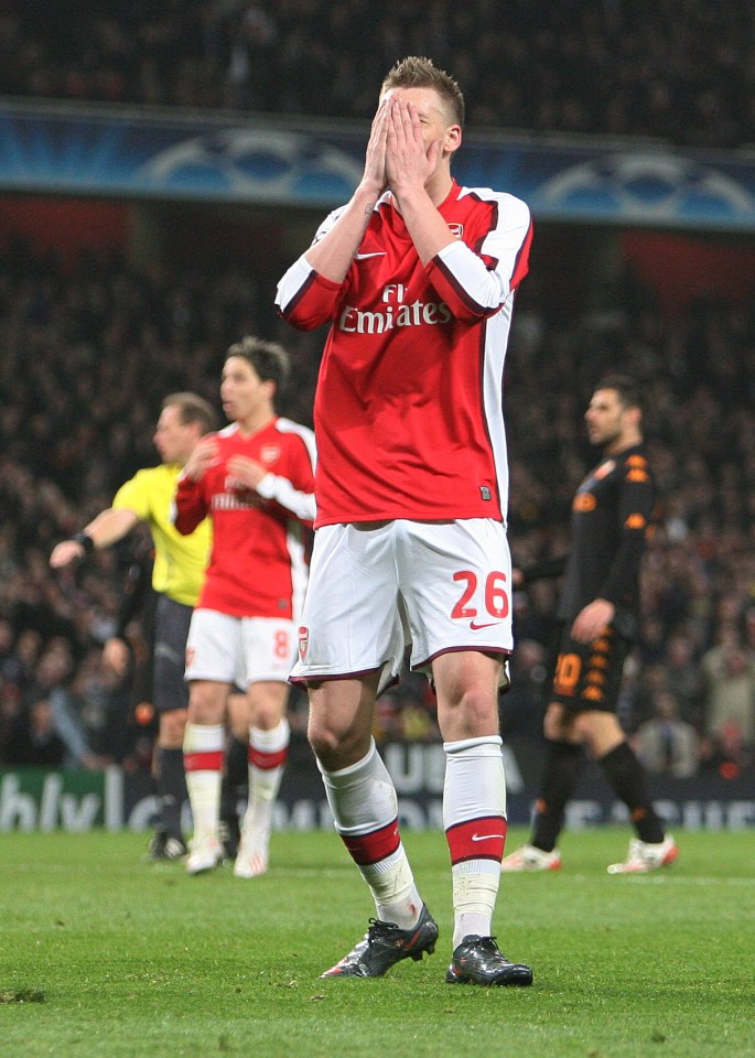 Bendtner was told No8 was his unlucky number so decided to change from No26