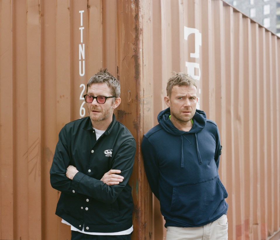 Damon with Gorillaz co-creator, animator Jamie Hewlett