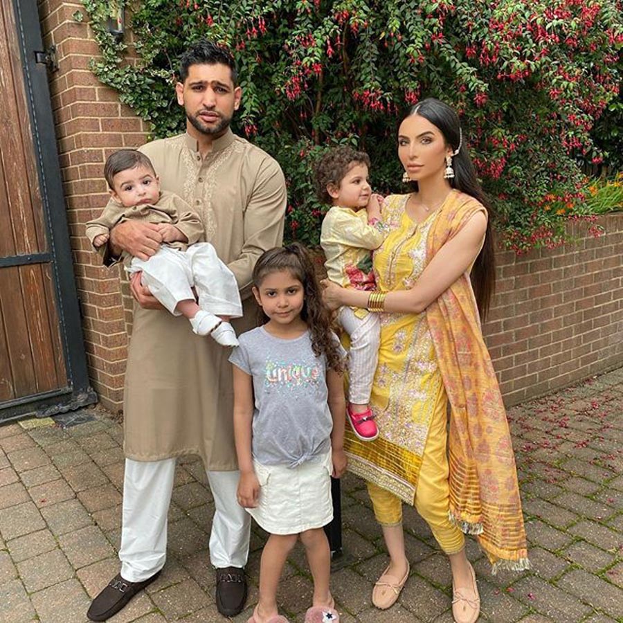 Khan, 33, lives at the six- ­bedroom detached home with wife Faryal Makhdoom 29, and their three children