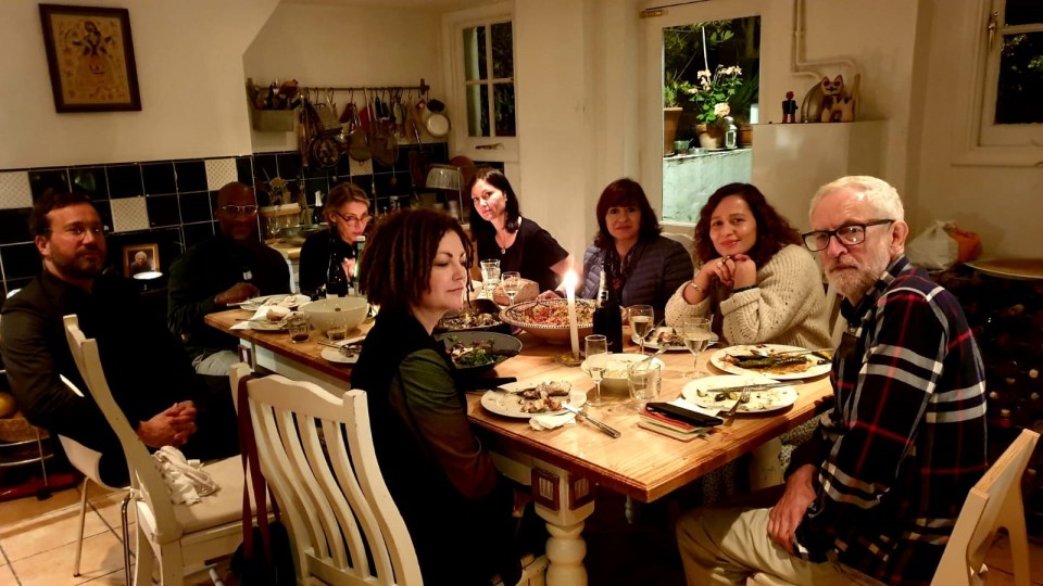 Corbyn was forced to apologise after attending this dinner party
