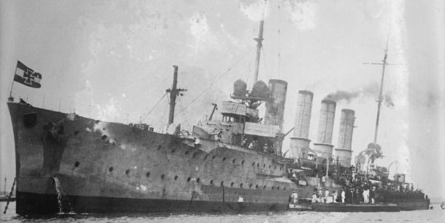 The vessel - which was sunk in 1945 - was discovered at a depth of 88 meters