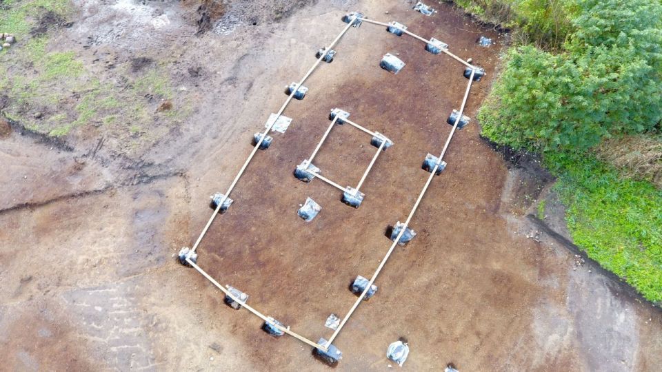 The foundations of the large temple
