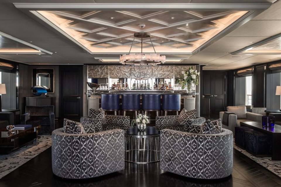 There's a luxury bar inside