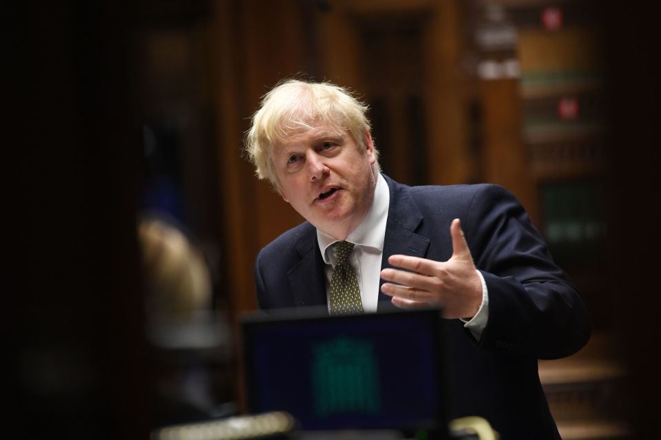 Boris relied on familiar gestures during his Commons address this afternoon 