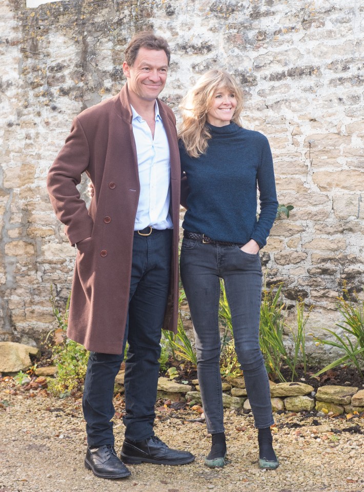Dominic with his wife Catherine Fitzgerald on October 13, 2020 - after the Lily James pictures emerged