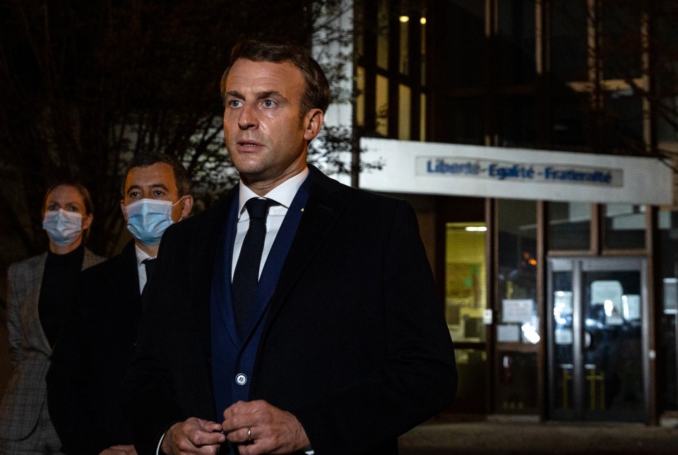 President Emmanuel Macron visited the scene last night